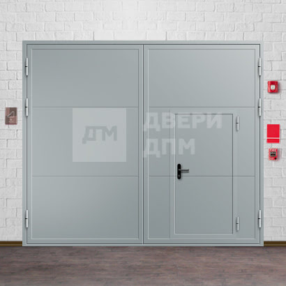 Огнестойкие ворота EI-30 с калиткой ВПМ-11